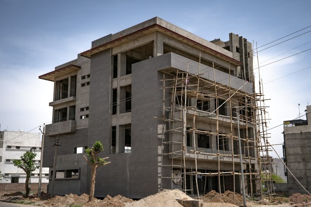 Residential property exterior for a home construction planning article
